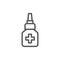 Nose spray line icon.