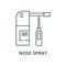 Nose spray vector line icon, linear concept, outline sign, symbol