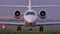 Nose view of Cessna Sovereign aircraft at the airport ramp