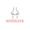 Nosebleed line icon