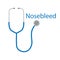 Nosebleed word and stethoscope icon