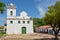 Nossa Senhora do Rosario dos Pretos church colonial architecture in Alcantara, Brazil