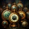 Nostalgic Beauty of Vintage Clocks in Oil Painting Art Style