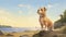 Nostalgic Bulldog Puppy Illustration On Prince Edward Island