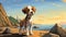 Nostalgic Children\\\'s Book Illustration: Beagle Puppy On Nunavut Shores