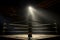 Nostalgic Glory Classic Vintage Boxing Ring - Stepping into the Historic Arena of Legendary Fights. created with Generative AI