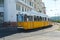 Nostalgic Historic Yellow Tram in Budapest