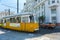 Nostalgic Historic Yellow Tram in Budapest