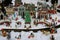 Nostalgic image of Christmas village, Sunnyside Gardens, Saratoga Springs, New York, 2018