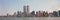 Nostalgic Panorama of Twin Towers in New York City in 1991
