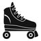 Nostalgic roller skates icon, simple style