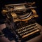 Nostalgic Typewriter: Vintage Writing Machine with Retro Charm - generative ai