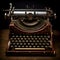 Nostalgic Typewriter: Vintage Writing Machine with Retro Charm - generative ai