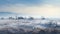 Nostalgic Winter Landscape: Scenic Field Covered In Frost