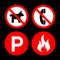 Not Allow and don\'t icons set great for any use. Vector EPS10.