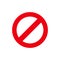 Not Allowed icon. flat illustration of Not Allowed vector icon for web