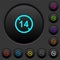 Not allowed under 14 dark push buttons with color icons