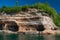 Not deep caves on the cliffs of Lake Superior, Pictured Rocks N