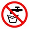 Not Drinking Water Symbol Sign Isolate On White Background,Vector Illustration EPS.10