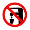 Not drinking water vector sign.