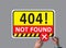 Not Found 404 Error Failure Warning Problem