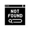 not found web page glyph icon vector illustration