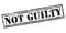 Not guilty black stamp