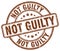 not guilty brown stamp