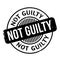 Not Guilty rubber stamp