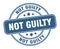 not guilty stamp. not guilty round grunge sign.