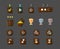 Not ordinary Interface game design set of buttons