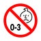Not suitable for children under 3 years choking hazard forbidden sign sticker isolated on white background vector illustration
