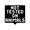 not tested on animals glyph icon vector illustration