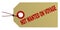 Not Wanted On Voyage Marked Parcel Tag On White