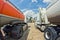 Not washed trucks for long distance transport of industrial cargo