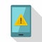 Not working phone icon, flat style