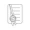 Notarized Document Icon Vector