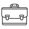 Notary briefcase icon, outline style