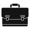 Notary briefcase icon, simple style