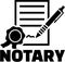 Notary with contract and sign