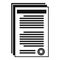 Notary documents icon, simple style