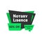 Notary lisence sticker, lawyer school emblem