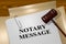 Notary Message - legal concept