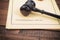 Notary seal, judge gavel, international human rights law concep