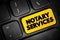 Notary Services text button on keyboard, concept background