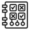 Note biological station icon outline vector. Space research