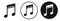 Note music vector icon. The symbol song icon for web site. Illustration Melody or tune for mobile apps.