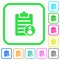 Note owner vivid colored flat icons