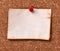 note paper corkboard label message post it