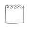 note sheet. notepad torn page. illustration hand drawn in doodle line art style. monochrome, scandinavian, minimalism